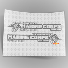 Adhesivo gráfico de vinilo para capó lateral Marine Corps USMC para Jeep Wrangler 27 x 5 pulgadas
 5