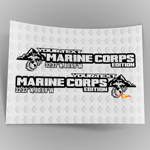 Adhesivo gráfico de vinilo para capó lateral Marine Corps USMC para Jeep Wrangler 27 x 5 pulgadas
 6