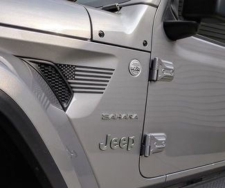 Jeep Wrangler JL Fender Vent American Flag Decal-Par