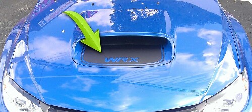 Calcomanía de vinilo negro para toma de aire del capó WRX para Subaru Impreza WRX STI