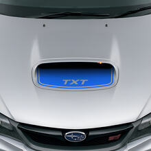 Calcomanía de vinilo de toma de aire personalizada en negro para capó para Suba Impreza WRX STI_2