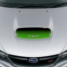 Calcomanía de vinilo de toma de aire personalizada en negro para capó para Suba Impreza WRX STI_3