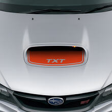 Calcomanía de vinilo de toma de aire personalizada en negro para capó para Suba Impreza WRX STI_4
