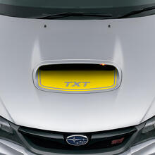 Calcomanía de vinilo de toma de aire personalizada en negro para capó para Suba Impreza WRX STI_5