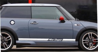 Se adapta a Mini Cooper Rally Turbo 2000-2015 Calcomanías de panel Side Rocker Stripes