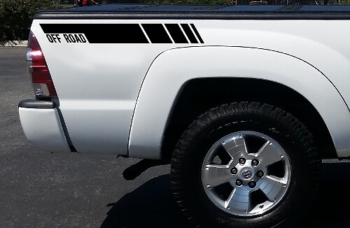 Kit de calcomanías de vinilo de franjas laterales traseras Off Road para Toyota Tacoma y 4Runner