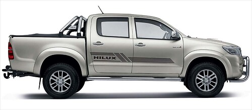 Pegatina de vinilo con franjas finas para la puerta lateral para Toyota Hilux