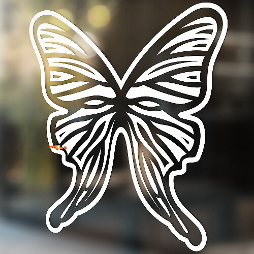 Adhesivo de Vinilo Universal Silueta de Mariposa Contorno_1