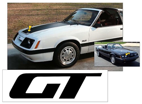 Vinilo adhesivo para capó GT para Musclecar Musclecarmodel GT 1985-1986