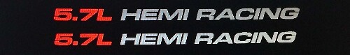 Juego de Calcomanías de Vinilo Racing 5.7L HEMI para Dodge Ram 1500 2500