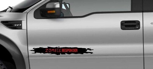 Juego de Pegatinas Vinilo Laterales Estilo Desgastado Zombie Responder para Coches