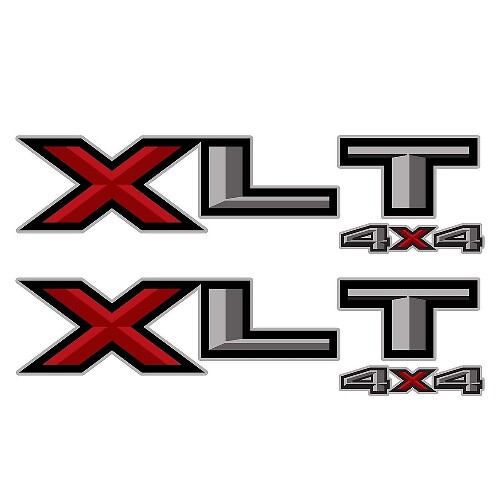 Juego de 2: 2018 Ford F-150 F-250 XLT 4X4 calcomanía de vinilo para camioneta junto a la cama