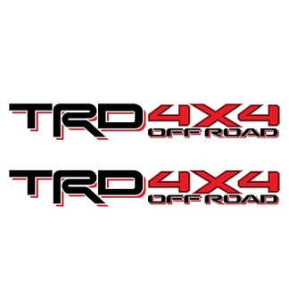 Juego de 2: 2017-2018 TRD 4X4 offroad Toyota Tacoma Tundra calcomanía a todo color junto a la cama