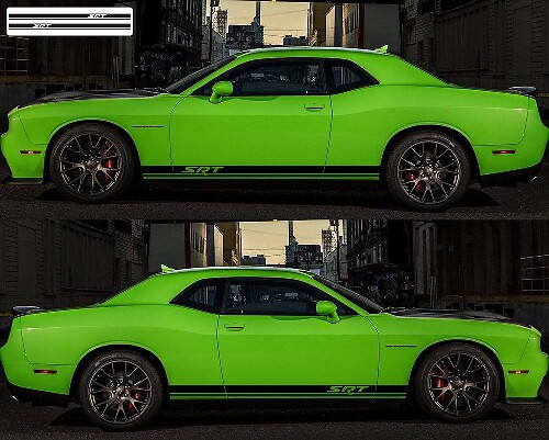 2X DODGE CHALLENGER SRT Side Vinyl Decals gráficos adhesivos 2009-2018