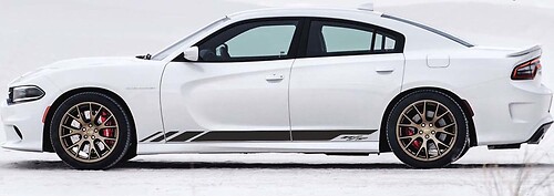 Calcomanía Vinilo de Rayas Racing R/T Laterales para Dodge Charger 2011-2017