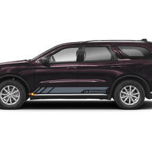 Juego de adhesivos de vinilo con letras de marca para la franja lateral inferior de la puerta para Dodge Durango_2