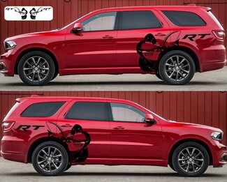 2 calcomanías de vinilo gráfico enorme Dodge DURANGO SCAT PACK 2016-2020 RT LOGO Scatpack