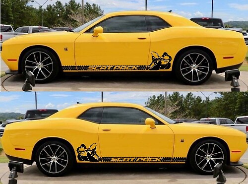 Kit de Calcomanías de Vinilo con Rayas Laterales Scat Pack para Dodge Challenger 2011-2018