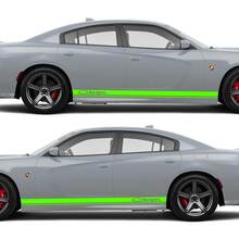 2X Dodge Charger Rocker Panel calcomanías Stripe Vinyl Graphics Kit
 2