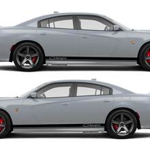 2X Dodge Charger Rocker Panel calcomanías Stripe Vinyl Graphics Kit
 4