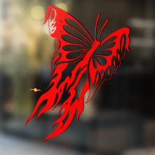 Calcomanía Universal de Vinilo Mariposa Revoloteante con Alas de Fuego_2