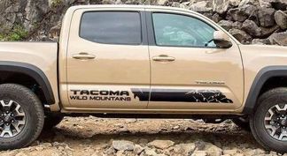 2x Toyota Tacoma 2016 - 2018 faldón lateral Calcomanías de vinilo gráficos rally stripe kit