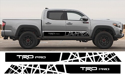 2X Toyota Tacoma 2016 Trd Pro faldón lateral Calcomanías de vinilo gráficos pegatina de rally