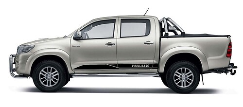 Calcomanía de vinilo con franjas de marca para paneles laterales para Toyota Hilux