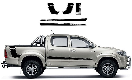 Toyota Hilux Trd Seitenbett Vinilo Grafik Rallye Aufkleber Kit