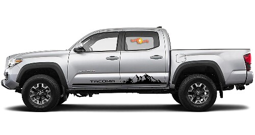 2X Toyota Tacoma 2016 Side Rocker Panel Vinilo Gráfico Rally Sticker Kit