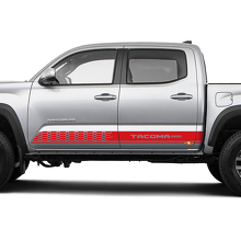 Juego de Pegatinas de Vinilo con Franjas Laterales a Cuadros para Puertas para Toyota Tacoma 3