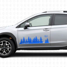 Juego de vinilos adhesivos para puerta estilo bosque para Subaru Crosstrek_2