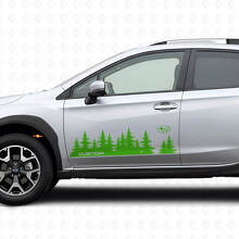 Juego de vinilos adhesivos para puerta estilo bosque para Subaru Crosstrek_3