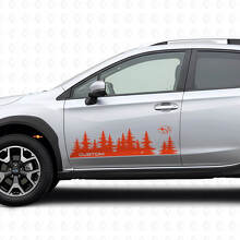 Juego de vinilos adhesivos para puerta estilo bosque para Subaru Crosstrek_4