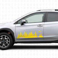 Juego de vinilos adhesivos para puerta estilo bosque para Subaru Crosstrek_5