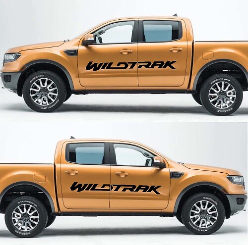 2X FORD RANGER Wildtrak Vinilo Puertas Pegatinas Calcomanías Gráficos 2016-2018