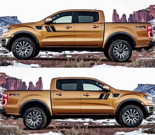 2 calcomanías adhesivas para puertas laterales para Ford Ranger 2015-2019
