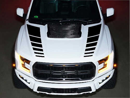 Kit de Calcomanías de Vinilo con Rayas en Capó de Doble Estroboscópico para Musclecar F-150 SVT 2016-2018