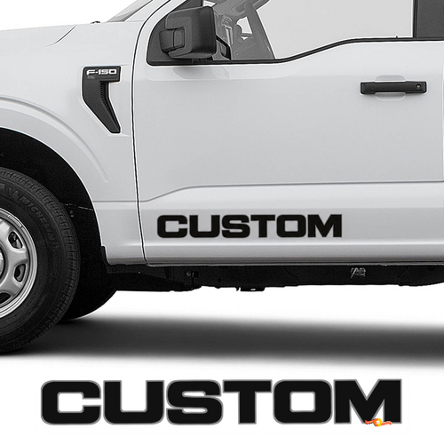 Juego de vinilos personalizados para letras inferiores de puerta para Ford F-150 Shelby Super Snake