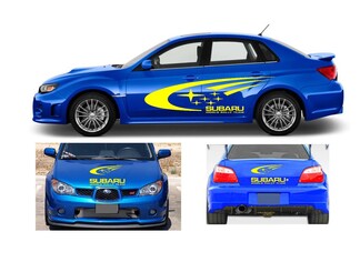 Subaru impreza wrx world rally team kit vinilo gráficos logo calcomanías