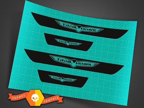 Kit de Vinilo para Alféizar de Puerta Estilo Trailhawk para Jeep Trailhawk 2014-2017