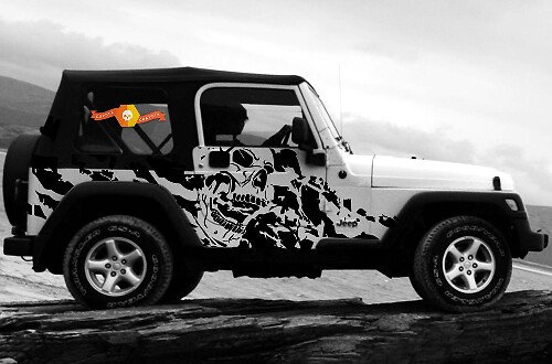 Jeep Wrangler (1999-2006) Kit de envoltura de vinilo personalizado - Pesadilla