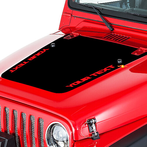 Calcomanía Vinilo Estilo Enmascaramiento de Texto Personalizado para Capó para Jeep Wrangler 1999-2006