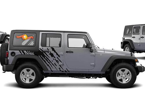 Pegatinas de vinilo laterales estilo salpicaduras de barro para Jeep Wrangler 2007-2016