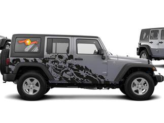 Jeep Wrangler (2007-2016) Kit de calcomanías de vinilo personalizadas de 4 puertas - Pesadilla