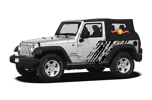 Kit de vinilos laterales para salpicaduras de barro para Jeep Wrangler JK 2 puertas 2007-2016