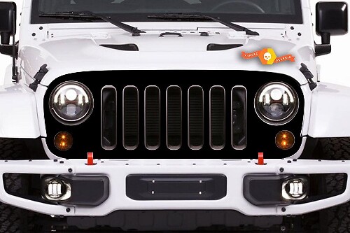 Vinilo decorativo para rejilla tipo blackout para Jeep Wrangler JK JKU 2007-2016