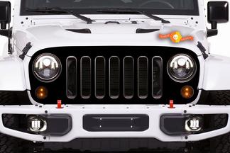 Jeep Wrangler (2007-2016) Kit de calcomanías de vinilo personalizadas de 4 puertas - Piel de rejilla