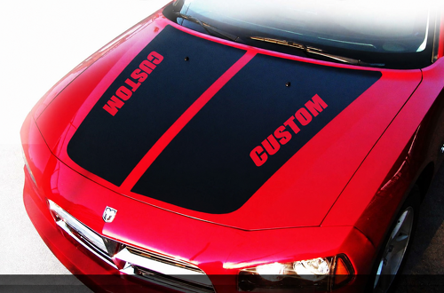 Vinilo decorativo de capó con franjas personalizadas de doble panel para Dodge Charger 2006-2010