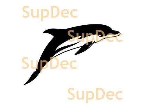 Etiqueta engomada del baño de la ventana de la pared del arte del vinilo del delfín #2
